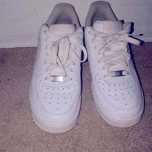 White Nike Air Force 1s